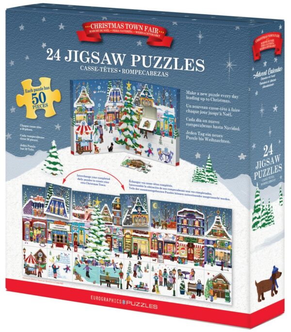 Christmas Town Fair2 Calendrier de l’avent Puzzle Christmas Town Fair - Eurographics - 1200 pièces