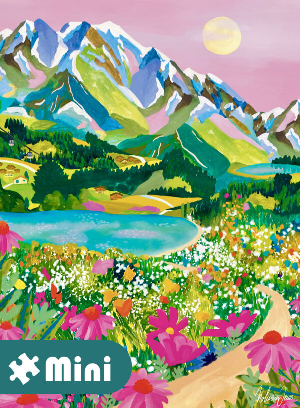 Puzzle Lever de Soleil sur les Alpes - Pieces & Peace - 96 pièces