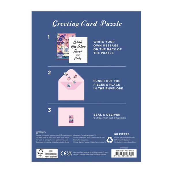 Art of the Table3 Puzzle Art of the Table Greeting Card Puzzle - Galison - 60 pièces