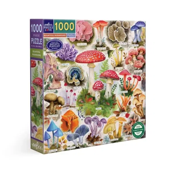 Puzzle BOUNTIFUL MUSHROOMS - eeBoo - 1000 pièces