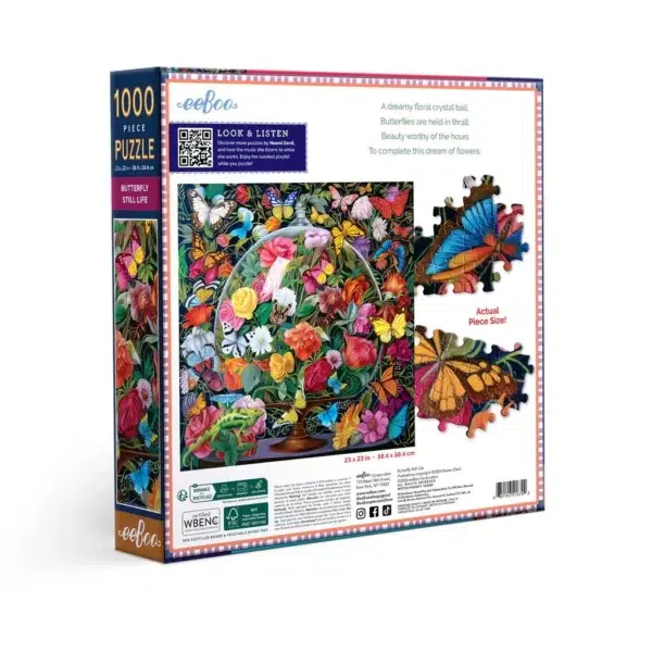 BUTTERFLY STILL LIFE4 Puzzle Butterfly Still Life - eeBoo - 1000 pièces