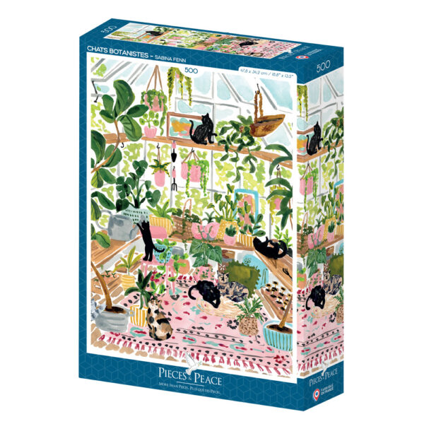 Puzzle Chats Botanistes - Pieces & Peace - 500 pièces