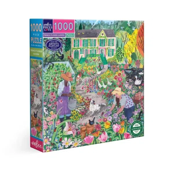 FRENCH FLOWER GARDEN Puzzle FRENCH FLOWER GARDEN - eeBoo - 1000 pièces