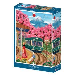Puzzle Fuji Blossoms - Pieces & Peace - 500 pièces