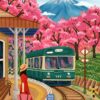 Puzzle Fuji Blossoms - Pieces & Peace - 500 pièces