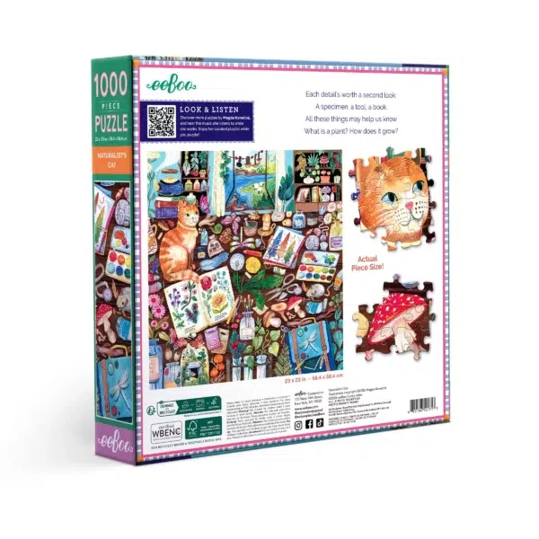 NATURALIST'S CAT4 Puzzle NATURALIST'S CAT - eeBoo - 1000 pièces
