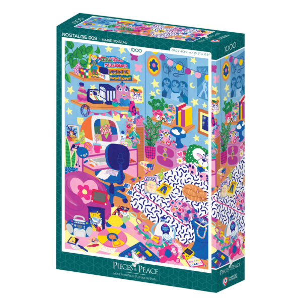 Puzzle Nostalgie 90s - Pieces & Peace - 1000 pièces