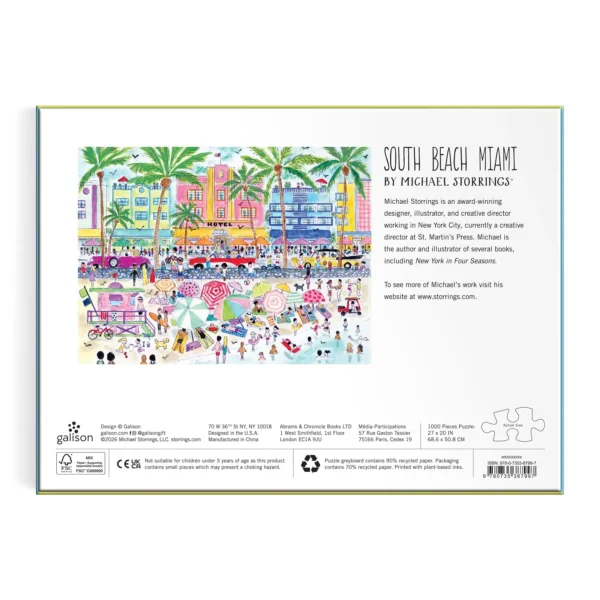 Puzzle South Beach Miami - Galison - 1000 pièces