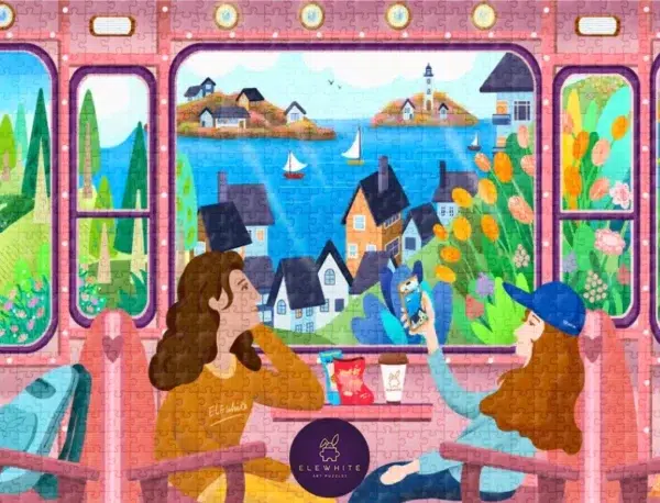 Train Ride3 Puzzle Train Ride - Elewhite - 1000 pièces