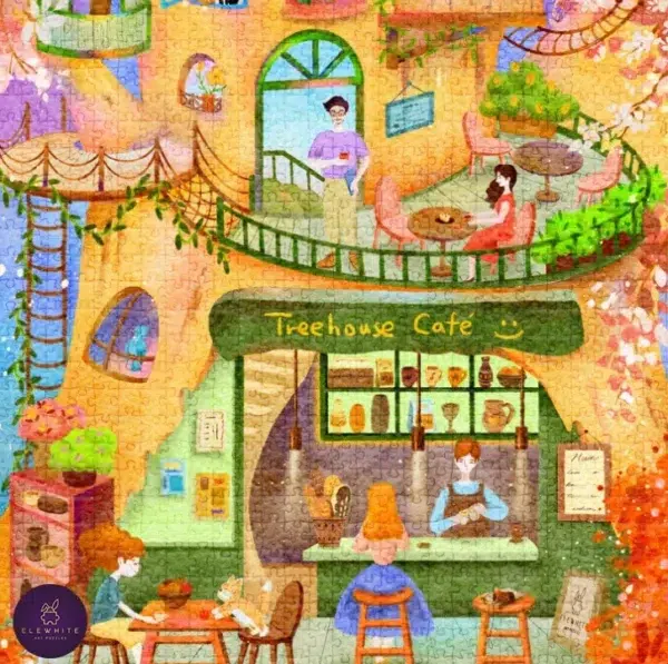 Treehouse Cafe2 Puzzle Treehouse Cafe - Elewhite - 1000 pièces