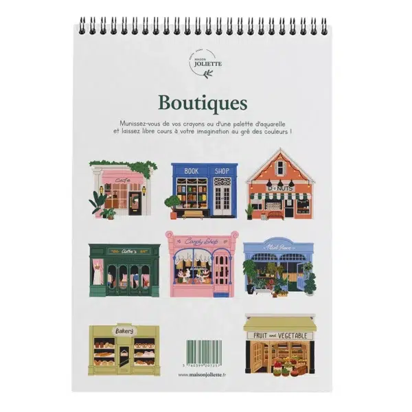 Boutiques3 Carnet de coloriage A4 Boutiques - Maison Joliette