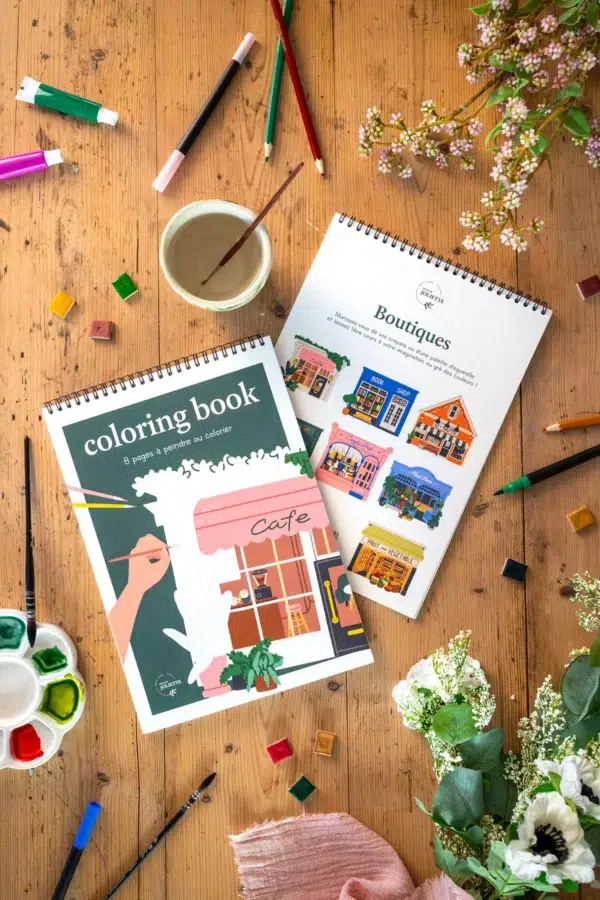 Boutiques5 Carnet de coloriage A4 Boutiques - Maison Joliette