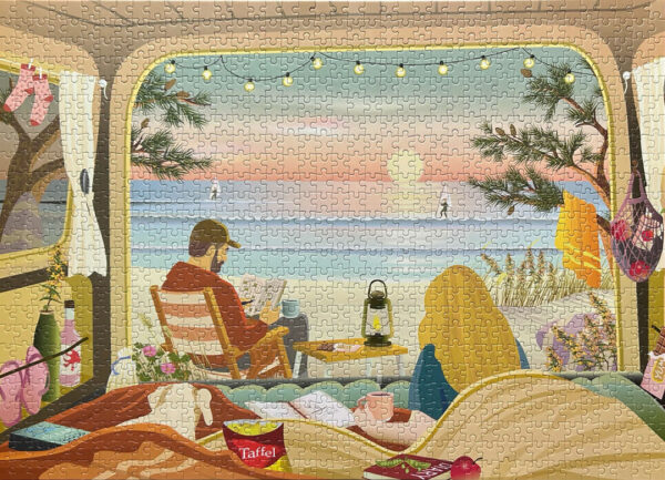 Puzzle CAMPER BY THE OCEAN - Vissevasse - 1000 pièces