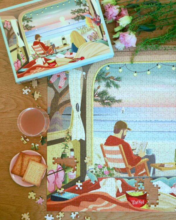 Puzzle CAMPER BY THE OCEAN - Vissevasse - 1000 pièces