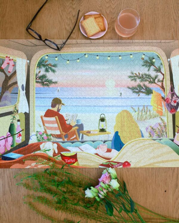 Puzzle CAMPER BY THE OCEAN - Vissevasse - 1000 pièces