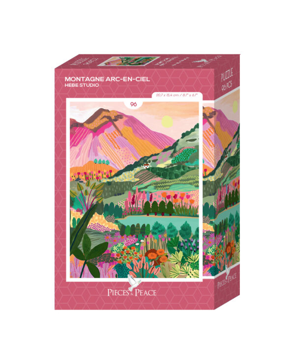 Puzzle Rainbow Mountain - Pieces & Peace - 96 pièces