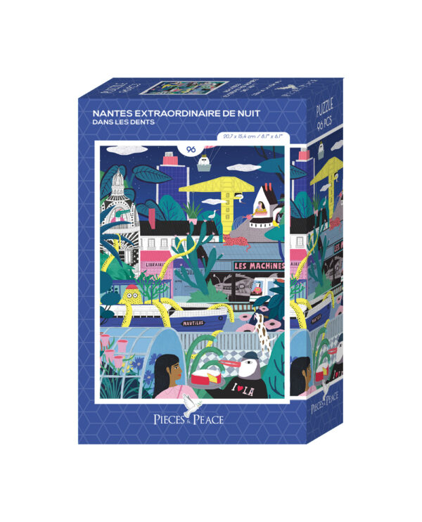 Puzzle Nantes extraordinaire by night - Pieces & Peace - 96 pièces