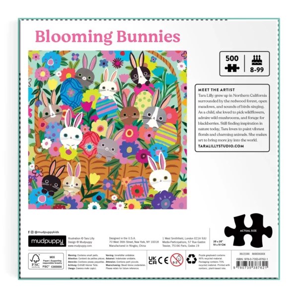 Puzzle Blooming Bunnies - Mudpuppy - 500 pièces