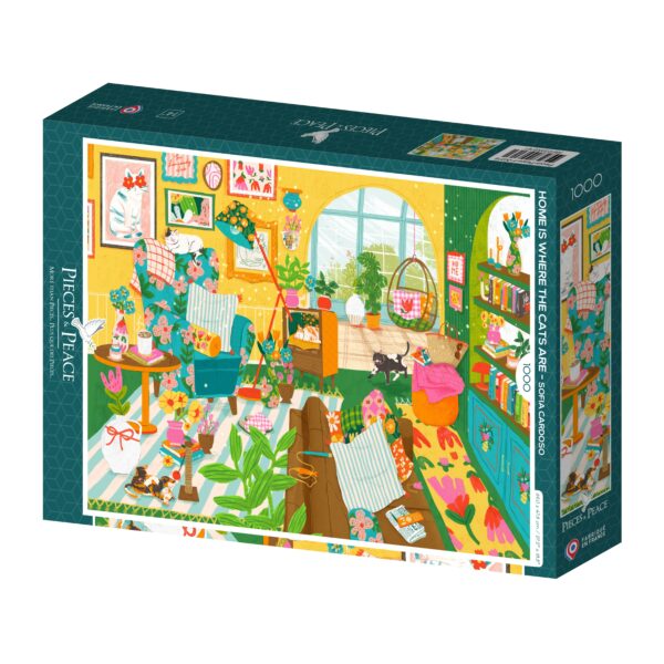 Puzzle Home is Where the Cats are - Pieces & Peace - 1000 pièces
