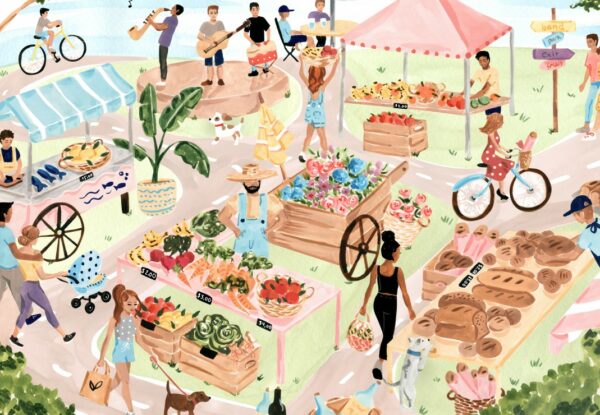 Puzzle Marché Fermier - Pieces & Peace - 1000 pièces