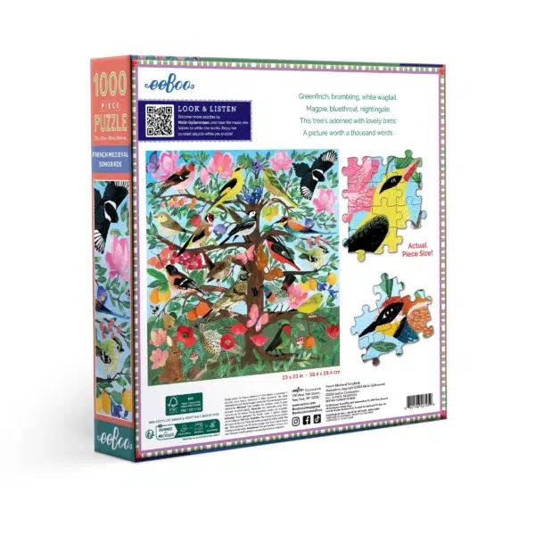 FRENCH MEDIEVAL SONGBIRDS 3 Puzzle FRENCH MEDIEVAL SONGBIRDS - eeBoo - 1000 pièces
