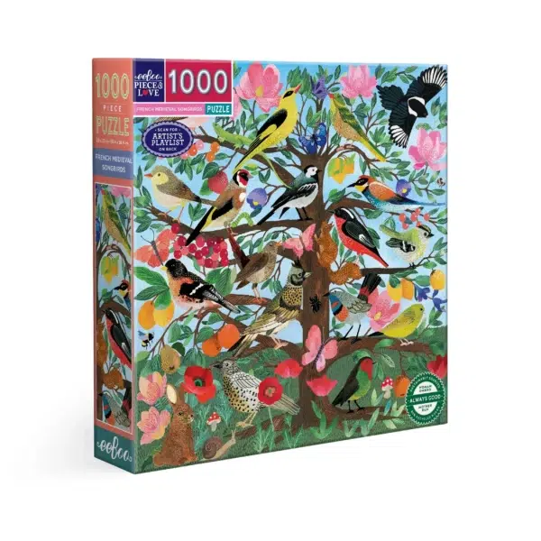 FRENCH MEDIEVAL SONGBIRDS Puzzle FRENCH MEDIEVAL SONGBIRDS - eeBoo - 1000 pièces