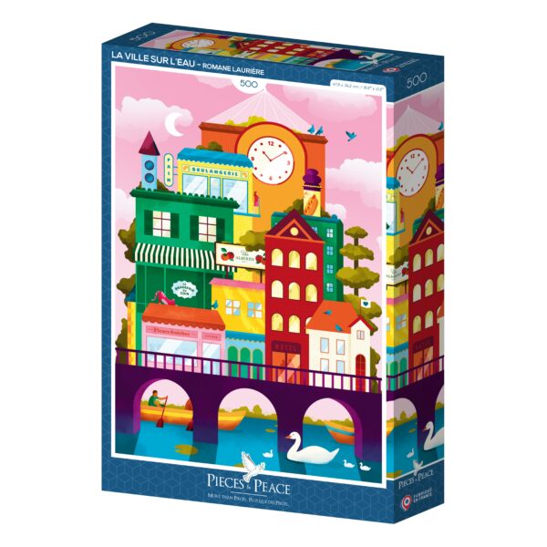 La Ville sur l'Eau Puzzle La Ville sur l’Eau - Pieces & Peace - 500 pièces