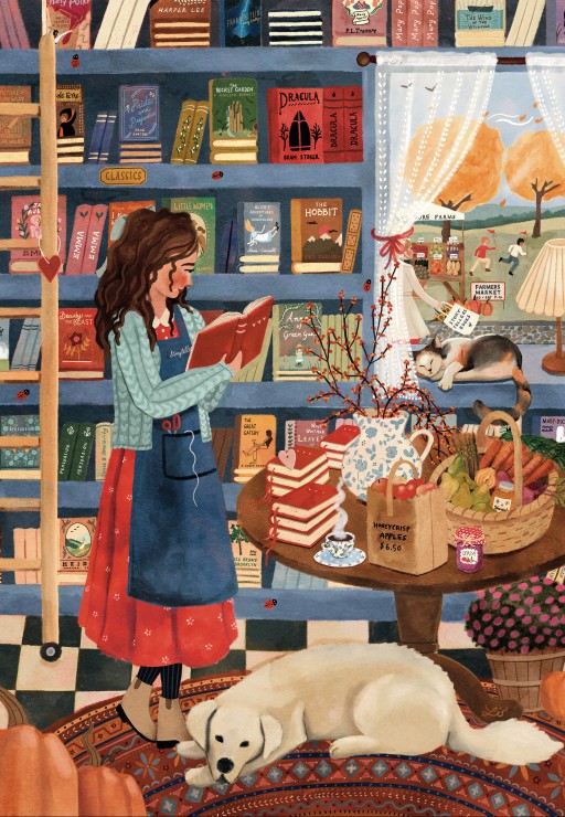 Puzzle Librairie - Pieces & Peace - 1000 pièces