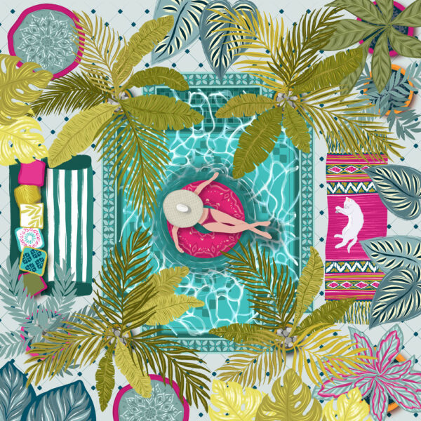 Puzzle Summer Pool - Pieces & Peace - 1000 pièces