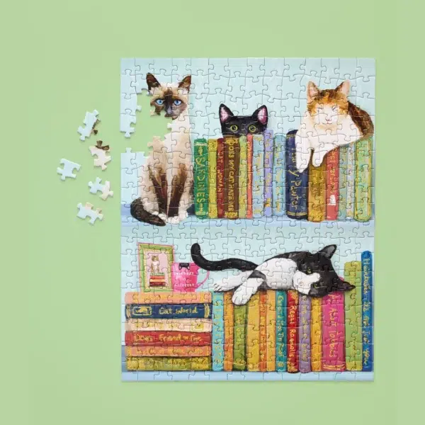 Puzzle Cats On Books - WerkShoppe - 3 x 250 pièces