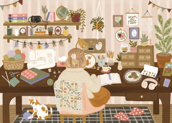 Puzzle Grandma Hobbies - Villager - 1000 pièces