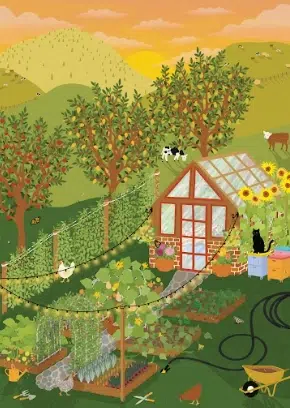 Puzzle Hobby Farm - Villager - 500 pièces