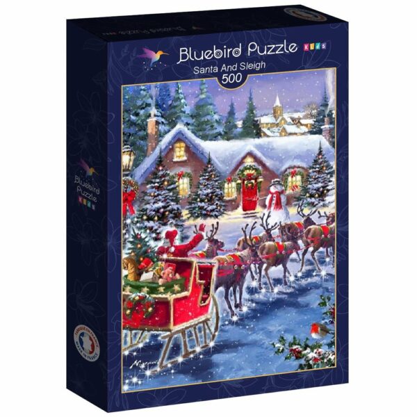 Puzzle Santa And Sleigh  - Bluebird - 500 pièces