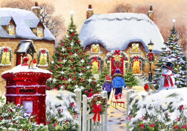 Puzzle Winter Cottage  - Bluebird - 2000 pièces
