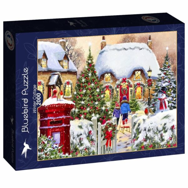 Puzzle Winter Cottage  - Bluebird - 2000 pièces