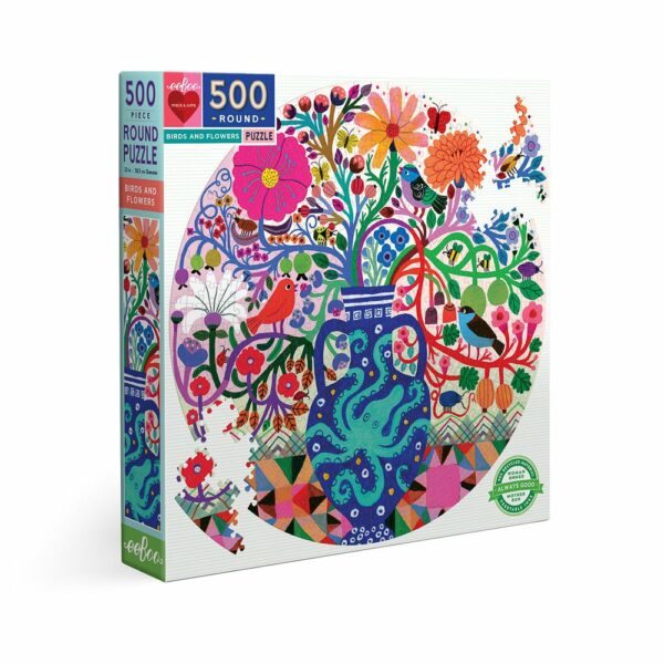 Puzzle Birds and Flowers - eeBoo - 500 pièces Puzzle Birds and Flowers - eeBoo - 500 pièces