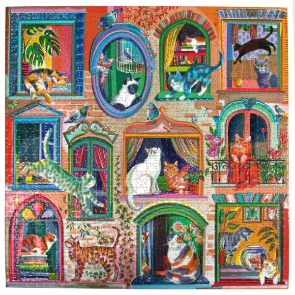 Puzzle Cats in Windows - eeBoo - 1000 pièces