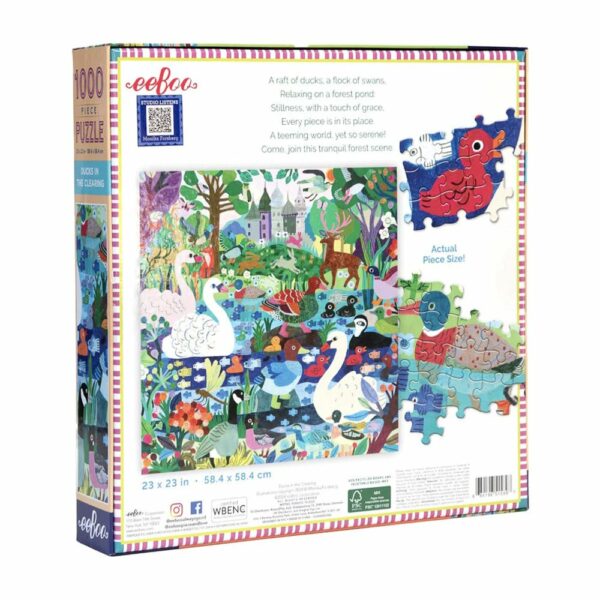 Puzzle Ducks in the clearing - eeBoo - 1000 pièces