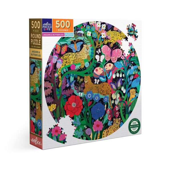 Puzzle Jaguars & Butterflies - eeBoo - 500 pièces