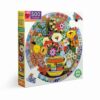 Puzzle Purple Bird and Flowers - eeBoo - 500 pièces