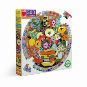 Puzzle Purple Bird and Flowers - eeBoo - 500 pièces