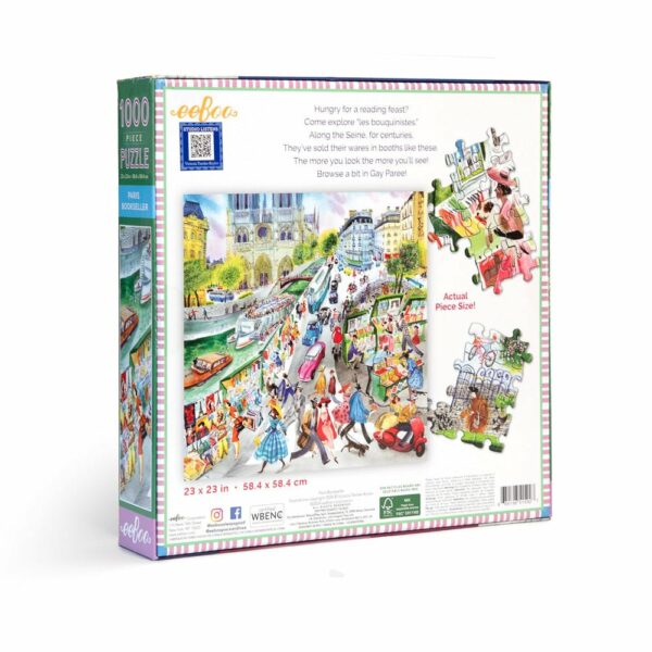 Puzzle Paris Bookseller - eeBoo - 1000 pièces