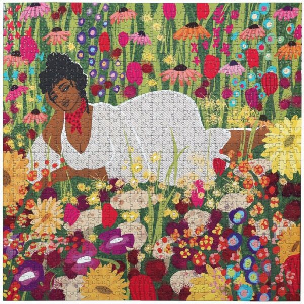 Puzzle Woman In Flowers - eeBoo - 1000 pièces