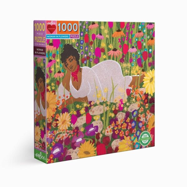 Puzzle Woman In Flowers - eeBoo - 1000 pièces