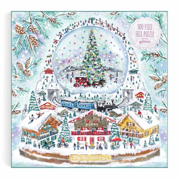 Puzzle Alpine Village Snowglobe - Galison - 500 pièces