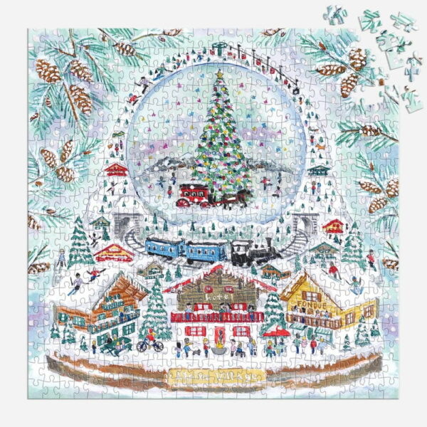 Puzzle Alpine Village Snowglobe - Galison - 500 pièces