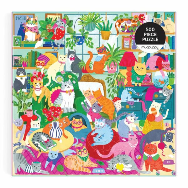 Puzzle Caturday Afternoon - Mudpuppy - 500 pièces Puzzle Caturday Afternoon - Mudpuppy - 500 pièces