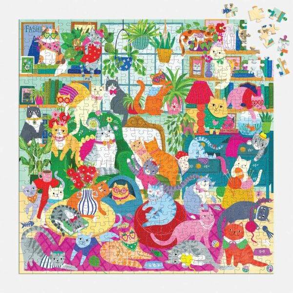 Puzzle Caturday Afternoon - Mudpuppy - 500 pièces Puzzle Caturday Afternoon - Mudpuppy - 500 pièces