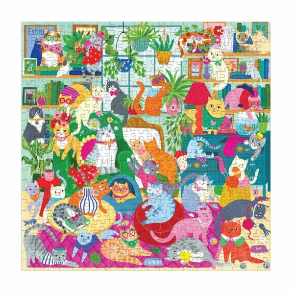 Puzzle Caturday Afternoon - Mudpuppy - 500 pièces Puzzle Caturday Afternoon - Mudpuppy - 500 pièces