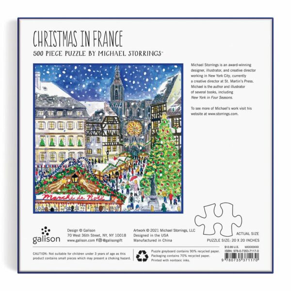 Puzzle Christmas in France - Galison - 500 pièces